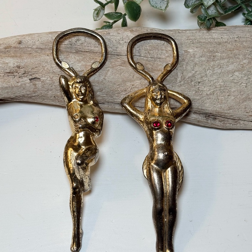 Vintage Figural Lady Bottle Openers – MCM Japan Novelty Barware (Set of 2)